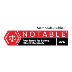 Martindale-Hubbell | Notable | Peer Rated For Strong Ethical Standards | 2017